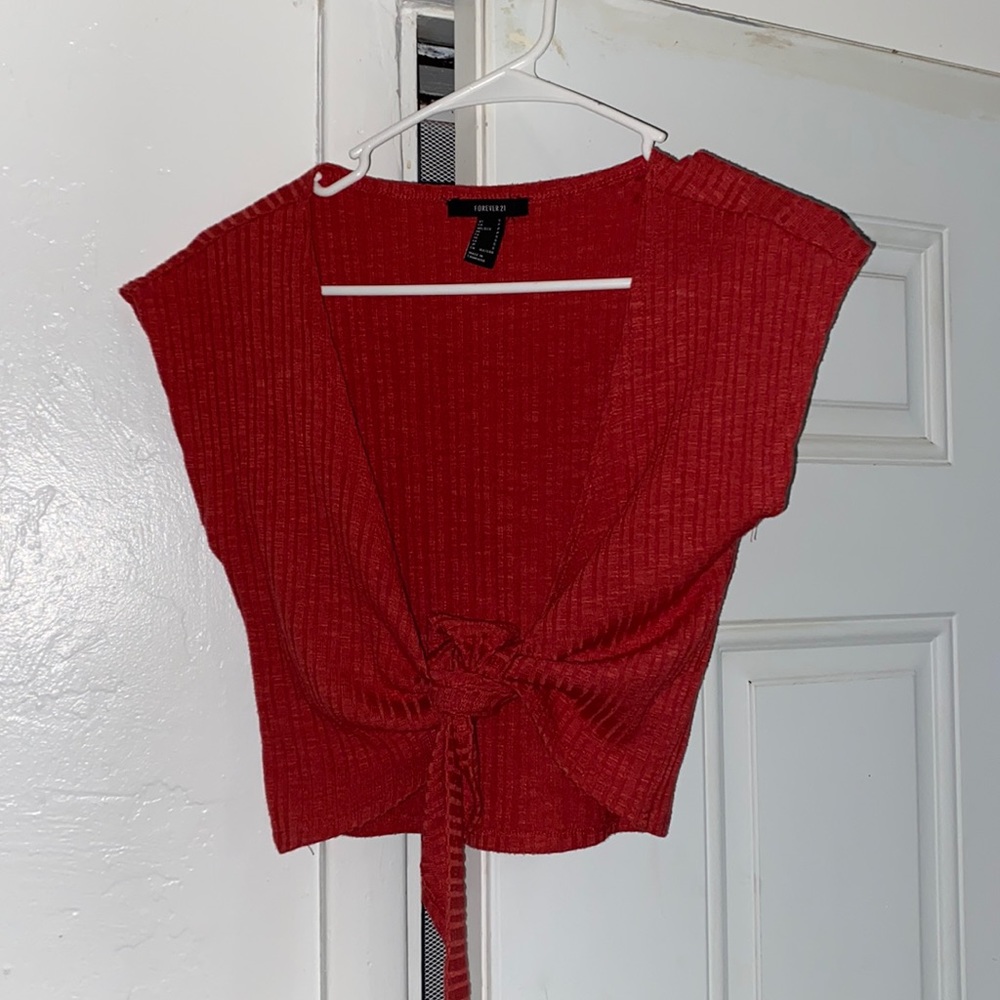 Red Wrap Shirt